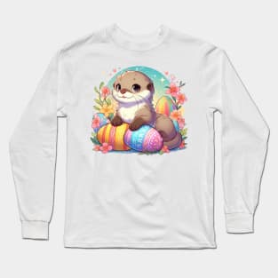 Otterly cute Easter otter Long Sleeve T-Shirt